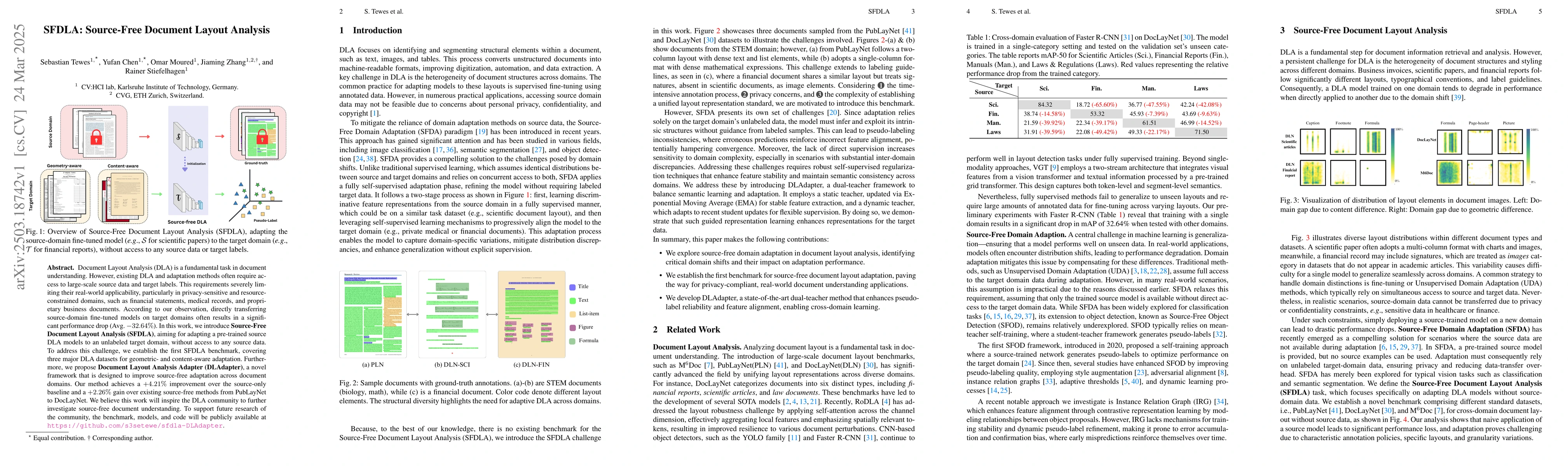 Thumbnail for SFDLA: Source-Free Document Layout Analysis