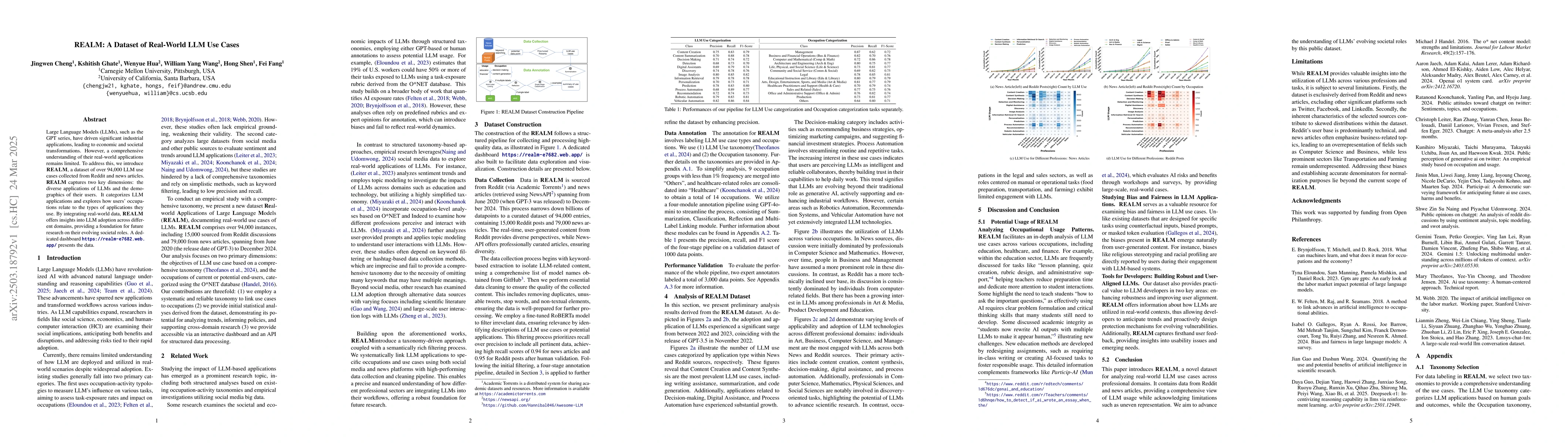 Thumbnail for REALM: A Dataset of Real-World LLM Use Cases