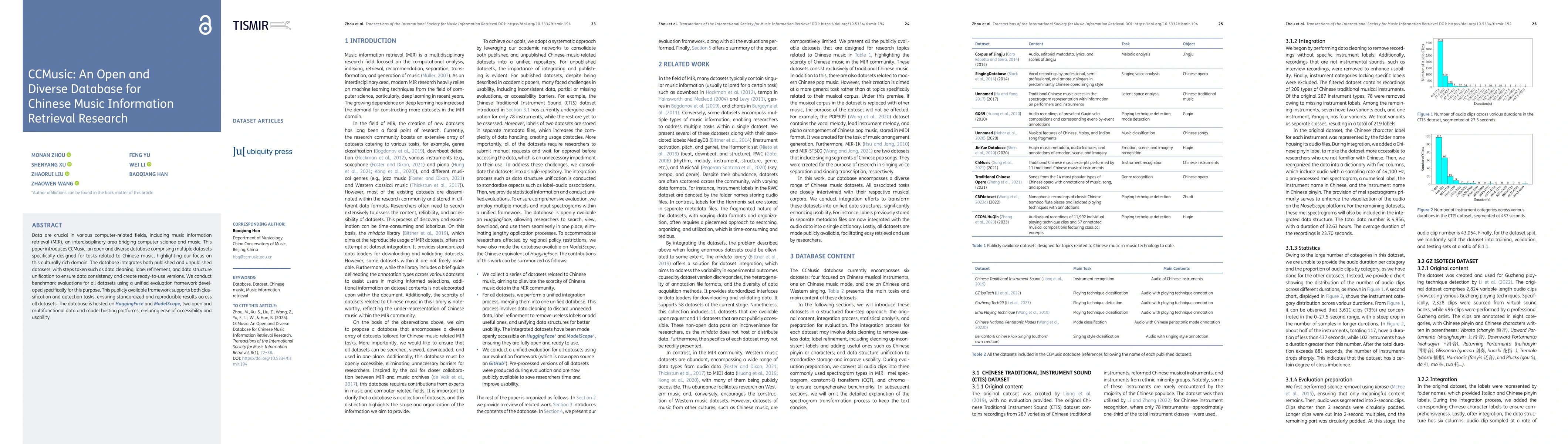 Thumbnail for CCMusic: An Open and Diverse Database for Chinese Music Information
  Retrieval Research