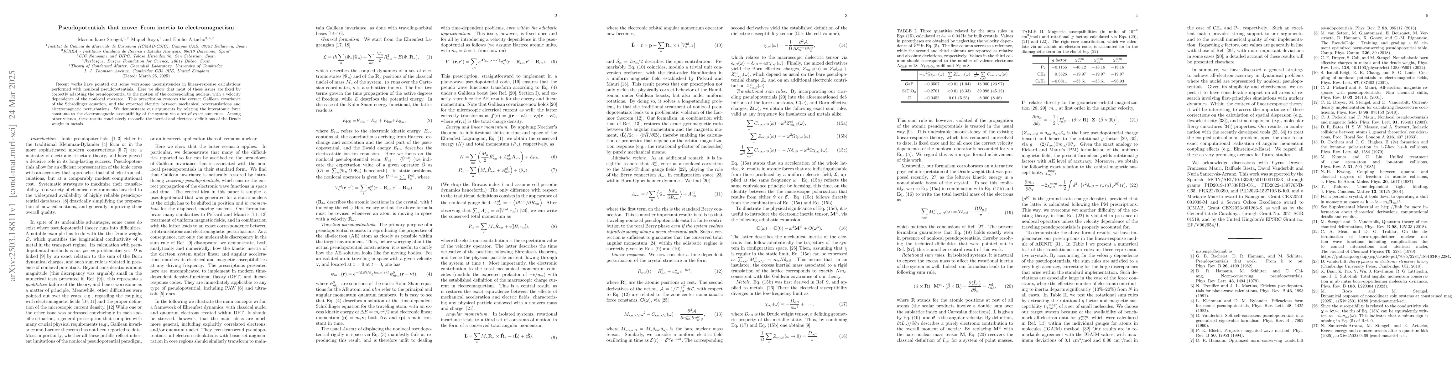 Thumbnail for Pseudopotentials that move: From inertia to electromagnetism