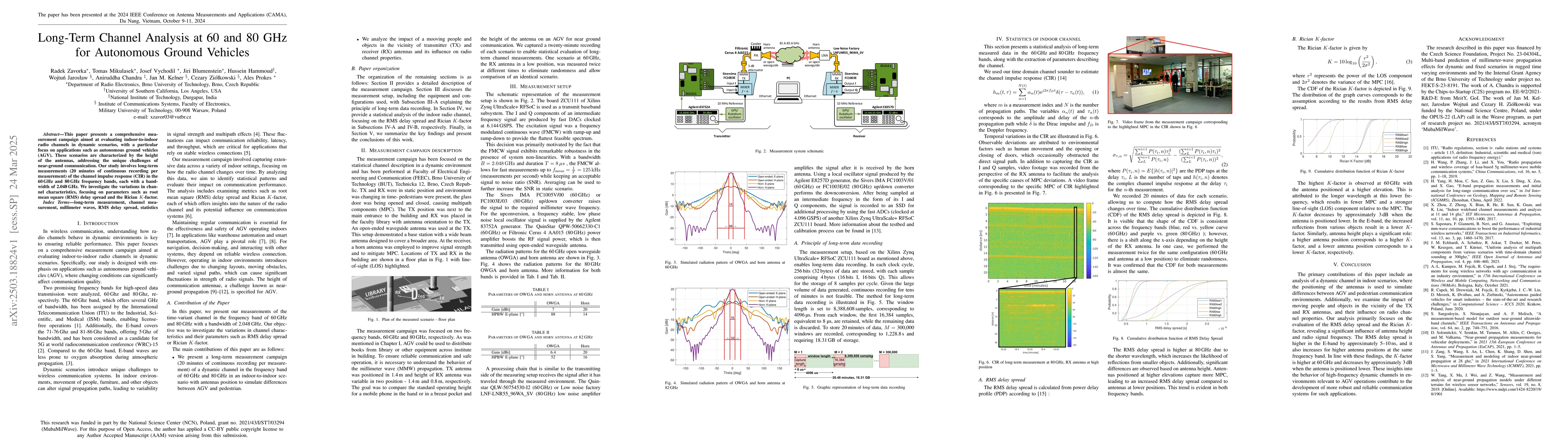 Thumbnail for Long-term channel analysis at 60 and 80 GHz for autonomous ground
  vehicles