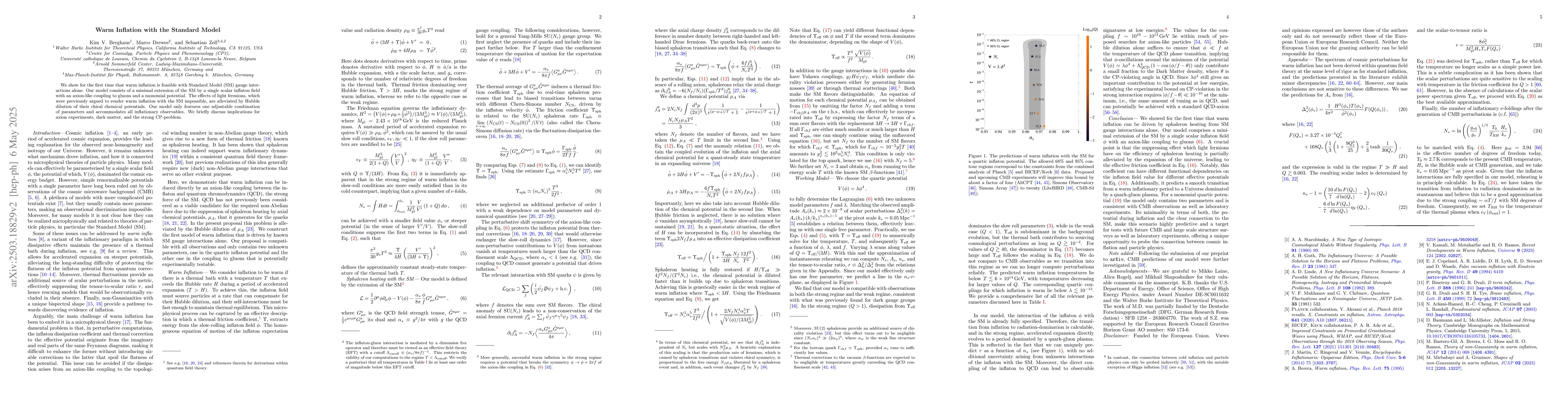 Thumbnail for Warm Inflation with the Standard Model