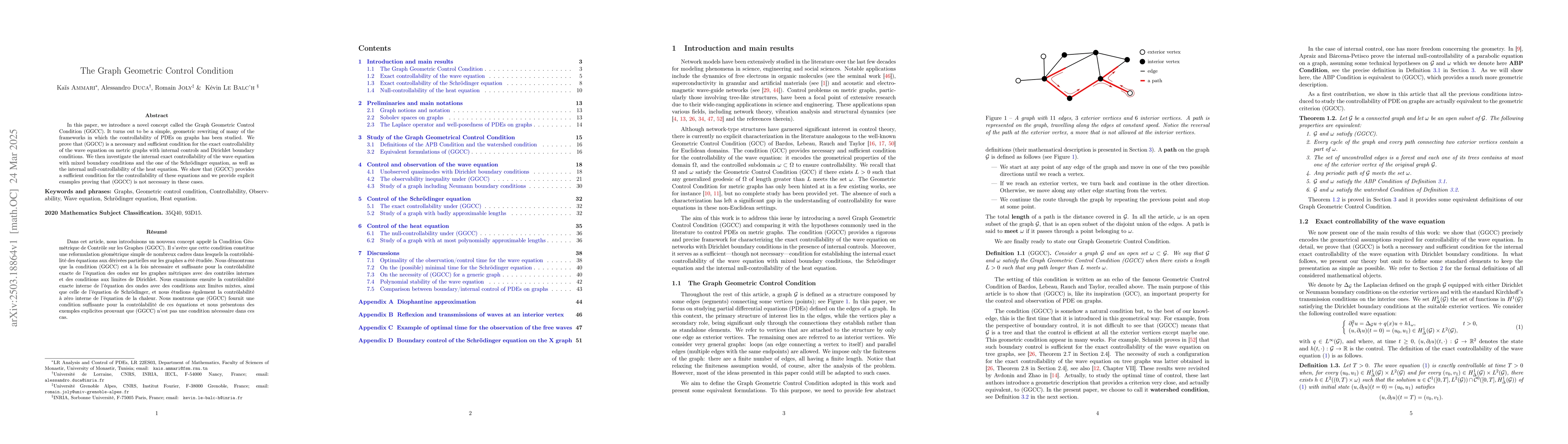 Thumbnail for The Graph Geometric Control Condition