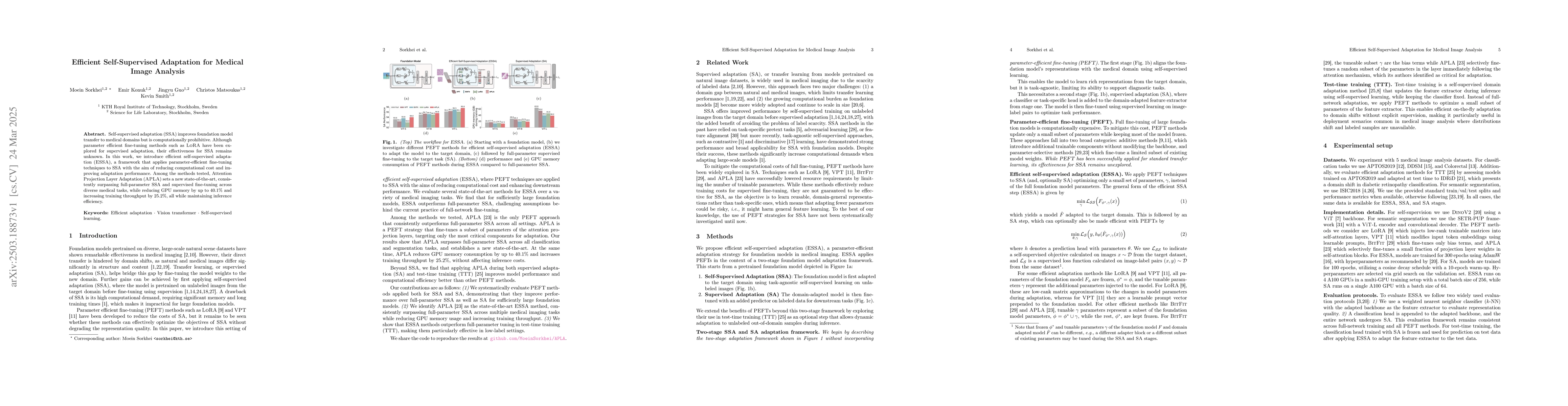 Thumbnail for Efficient Self-Supervised Adaptation for Medical Image Analysis