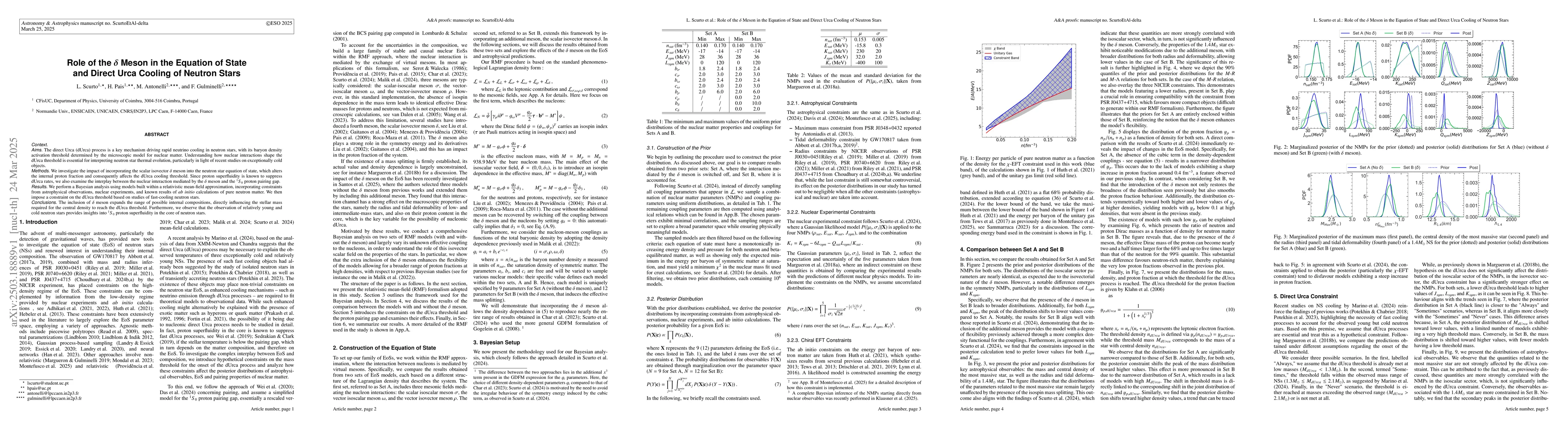 Thumbnail for Role of the $δ$ Meson in the Equation of State an Direct Urca
  Cooling of Neutron Stars