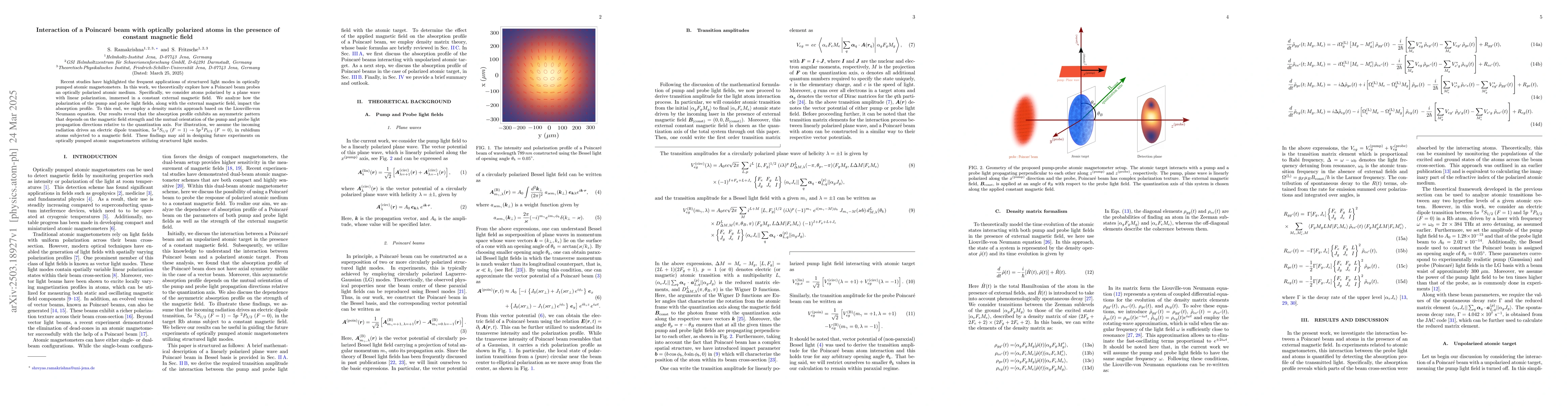 Thumbnail for Interaction of a Poincaré beam with optically polarized atoms in the
  presence of constant magnetic field