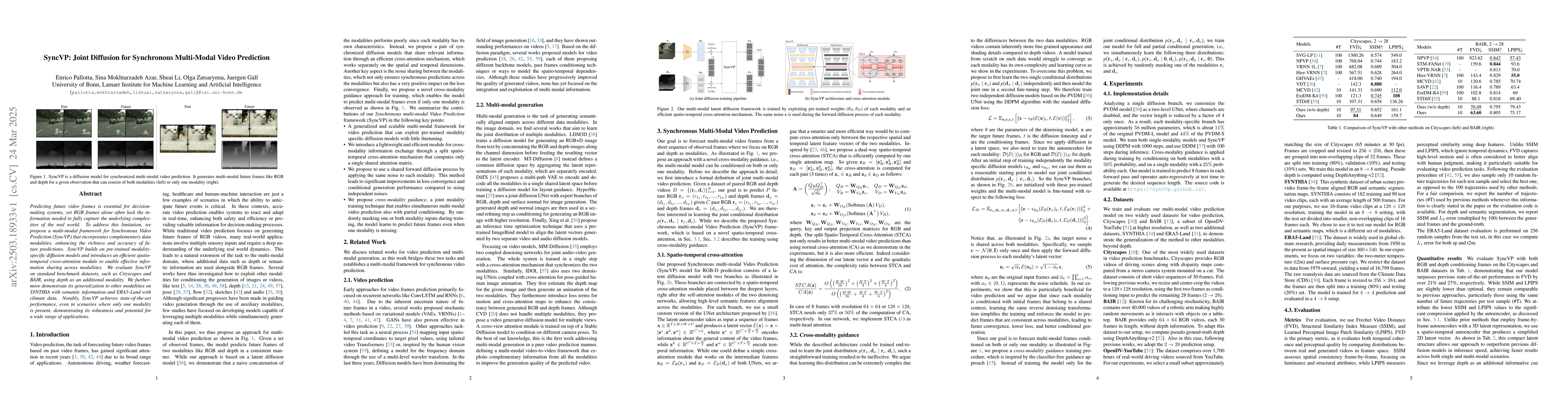Thumbnail for SyncVP: Joint Diffusion for Synchronous Multi-Modal Video Prediction