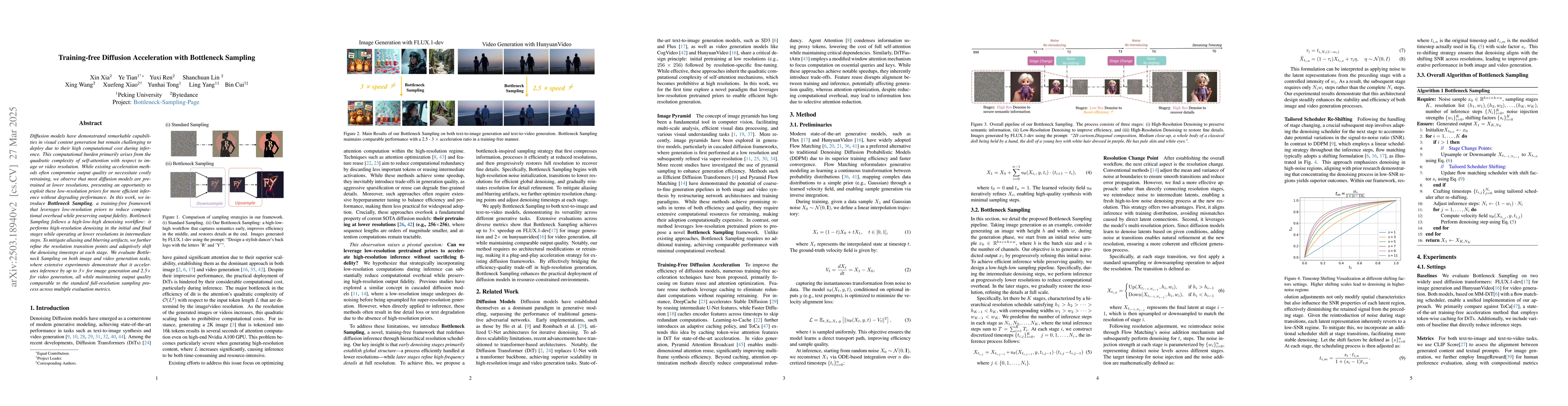 Thumbnail for Training-free Diffusion Acceleration with Bottleneck Sampling