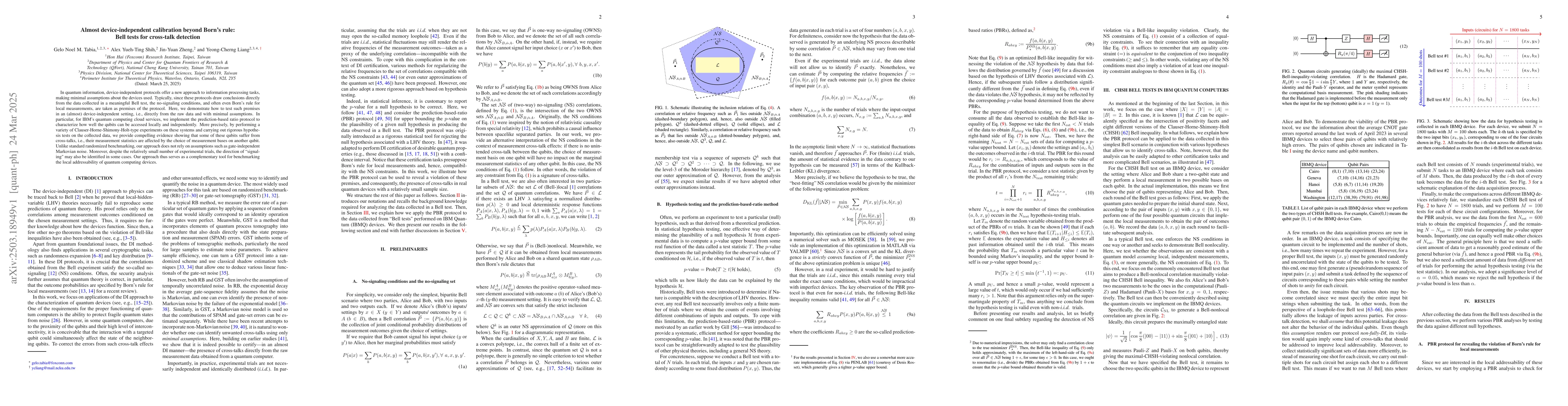 Thumbnail for Almost device-independent calibration beyond Born's rule: Bell tests for
  cross-talk detection