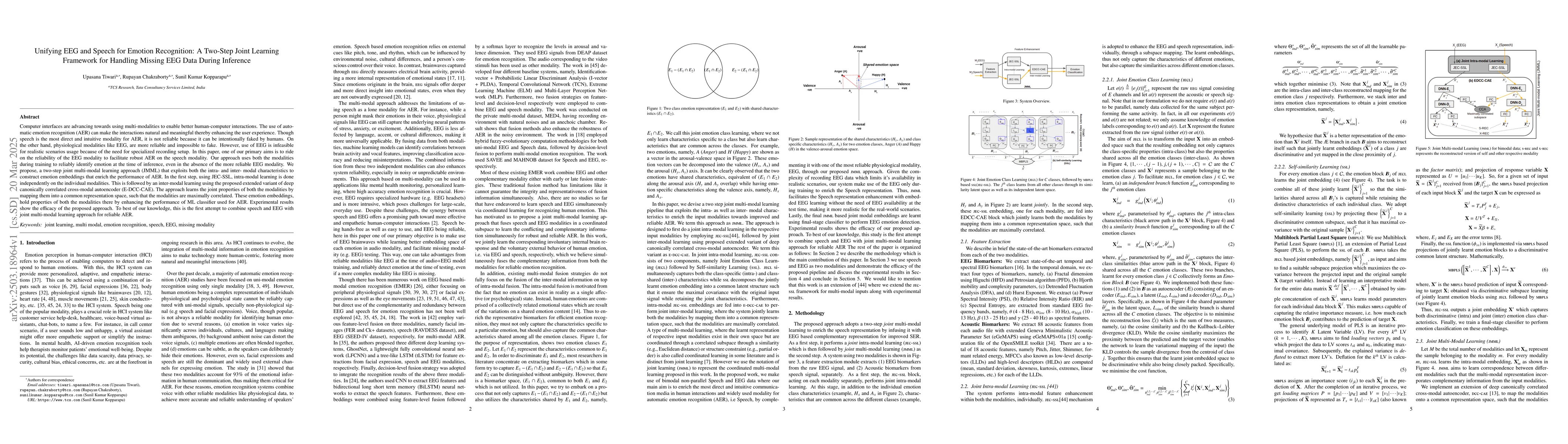 Thumbnail for Unifying EEG and Speech for Emotion Recognition: A Two-Step Joint
  Learning Framework for Handling Missing EEG Data During Inference