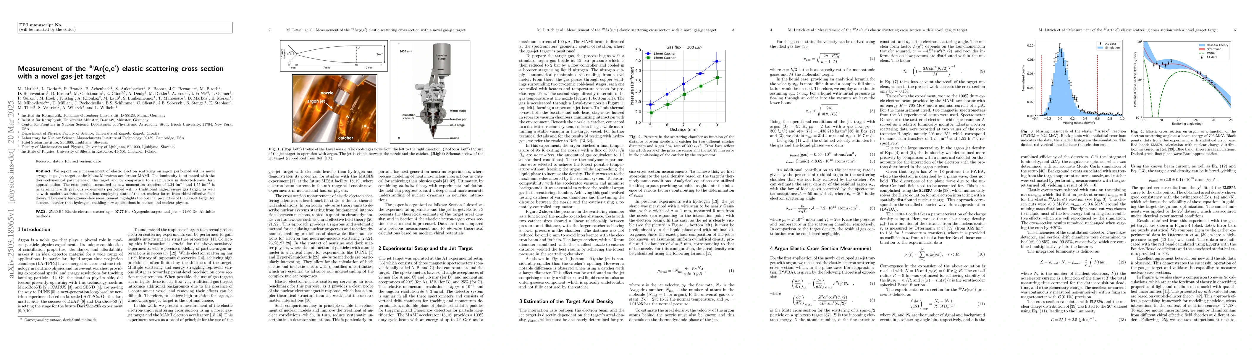 Thumbnail for Measurement of the $^{40}$Ar(e,e$^{\prime}$) elastic scattering cross
  section with a novel gas-jet target