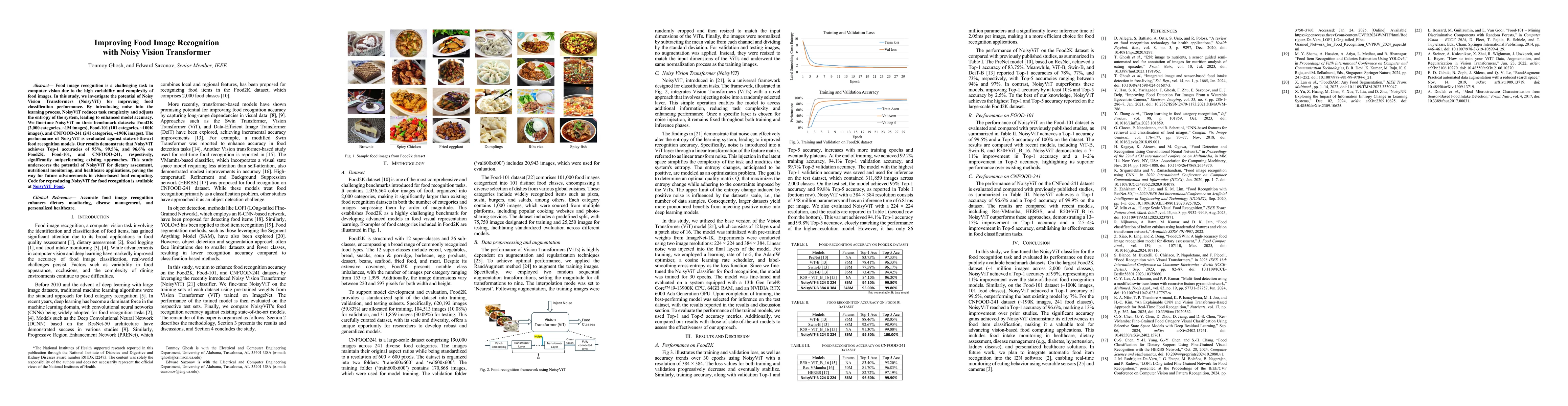 Thumbnail for Improving Food Image Recognition with Noisy Vision Transformer