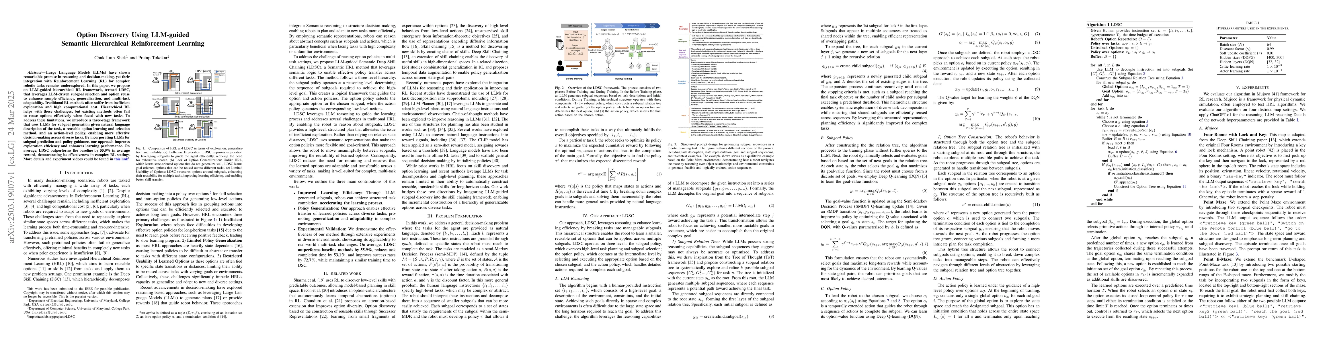 Thumbnail for Option Discovery Using LLM-guided Semantic Hierarchical Reinforcement
  Learning