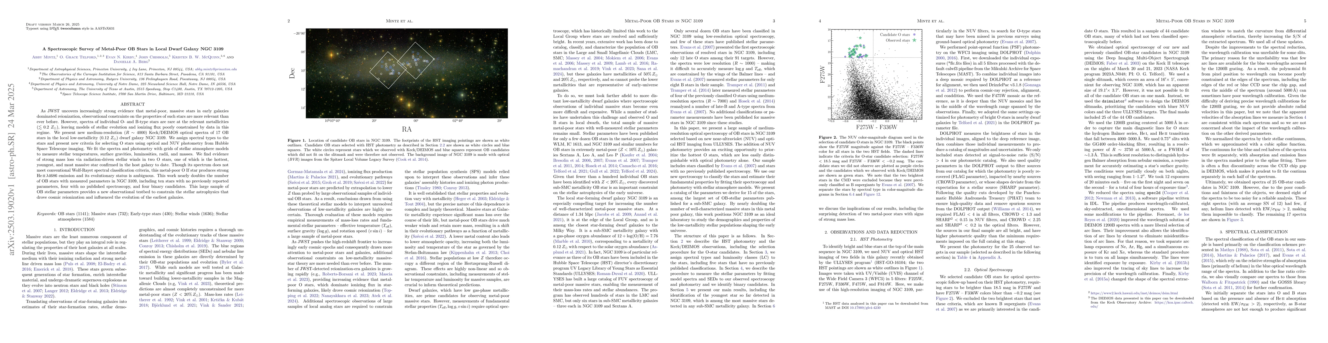 Thumbnail for A Spectroscopic Survey of Metal-Poor OB Stars in Local Dwarf Galaxy NGC
  3109
