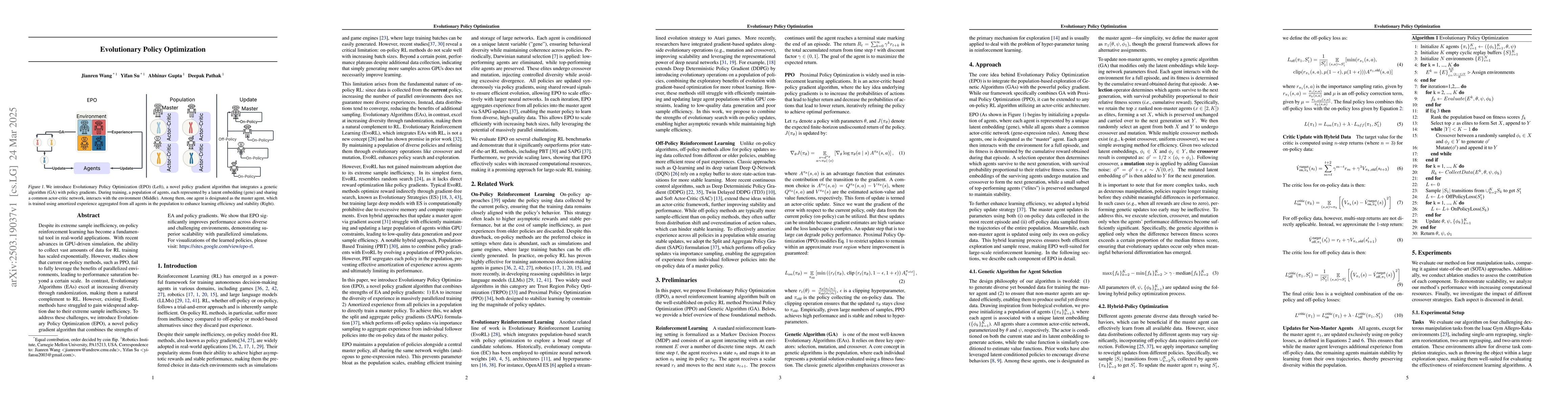 Thumbnail for Evolutionary Policy Optimization