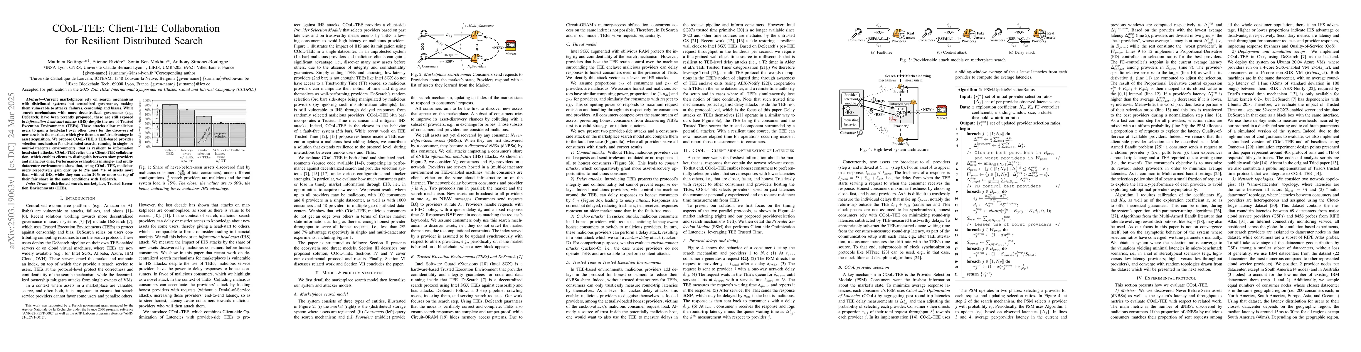 Thumbnail for COoL-TEE: Client-TEE Collaboration for Resilient Distributed Search