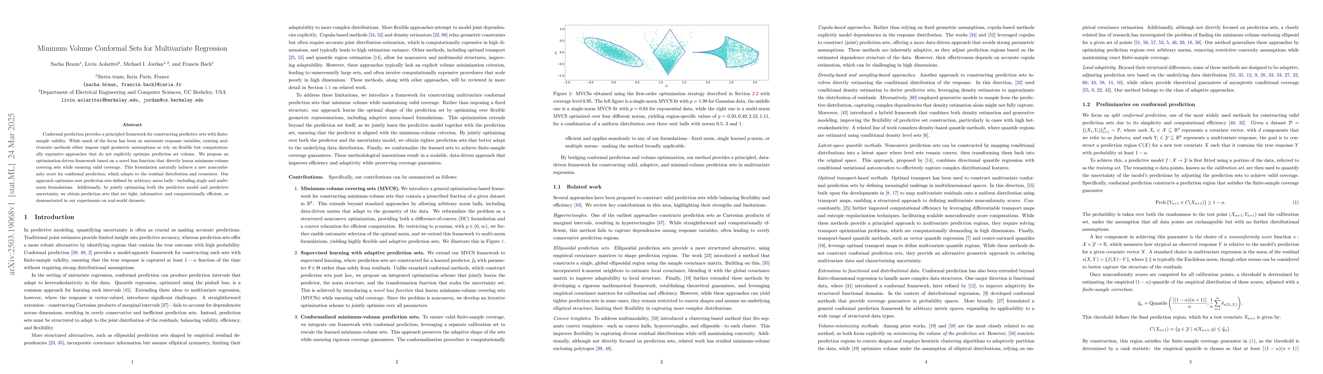 Thumbnail for Minimum Volume Conformal Sets for Multivariate Regression