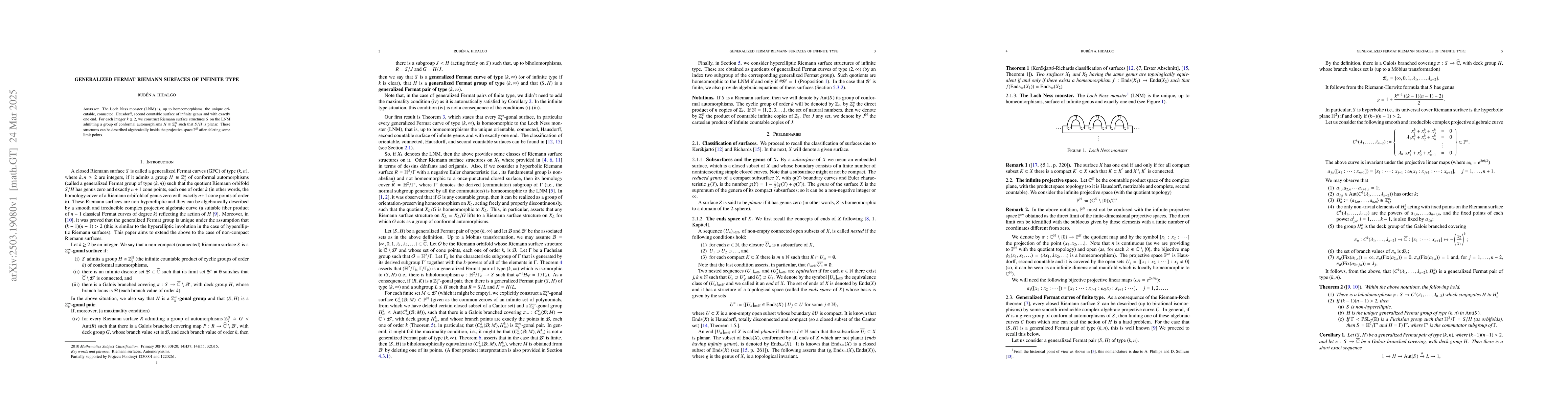 Thumbnail for Generalized Fermat Riemann surfaces of infinite type