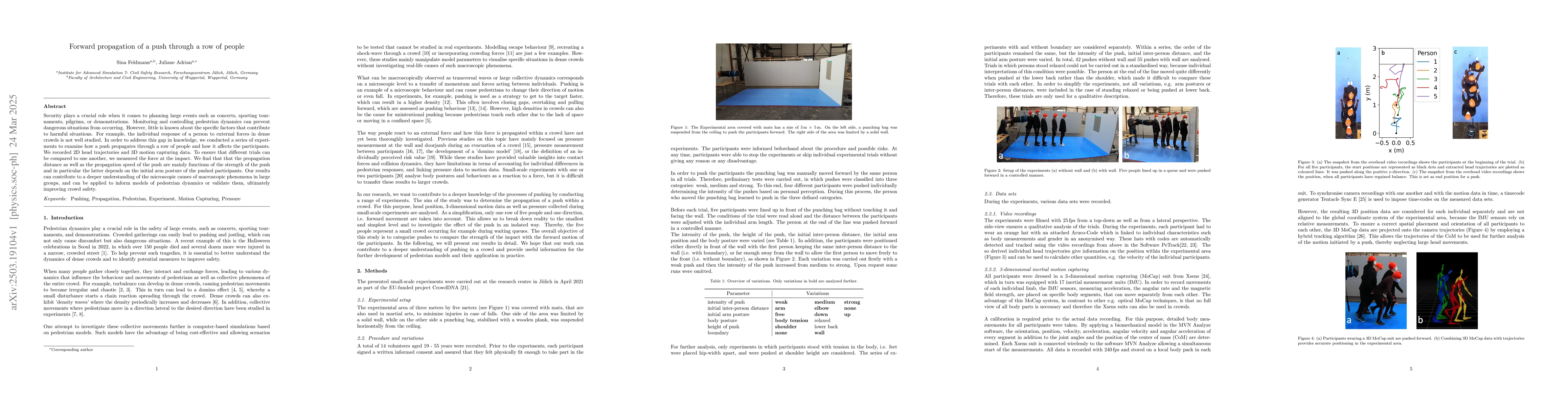 Thumbnail for Forward propagation of a push through a row of people
