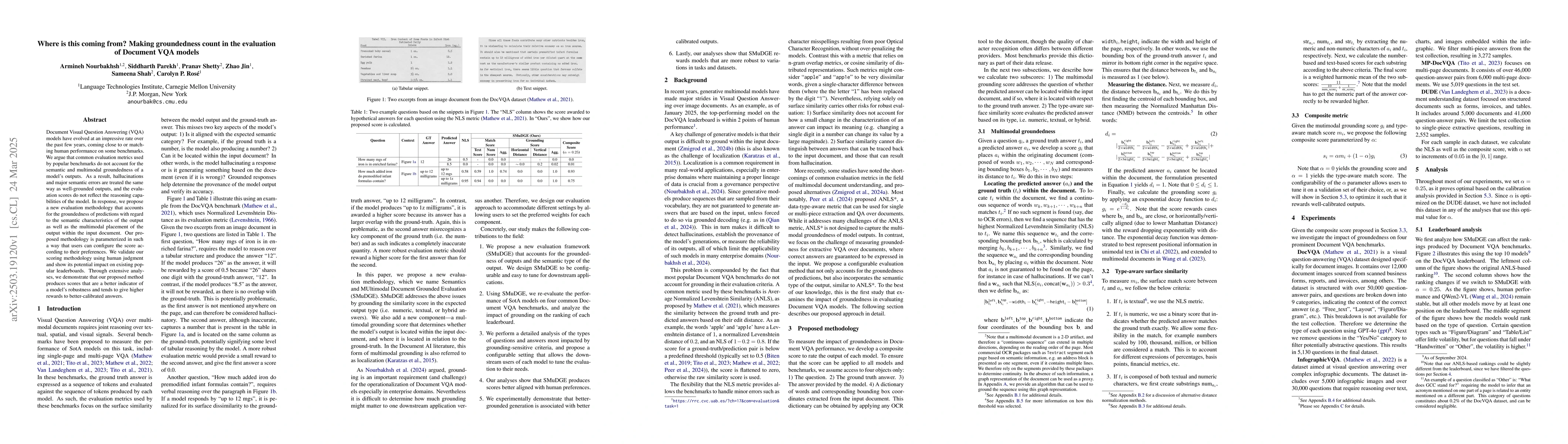 Thumbnail for Where is this coming from? Making groundedness count in the evaluation
  of Document VQA models