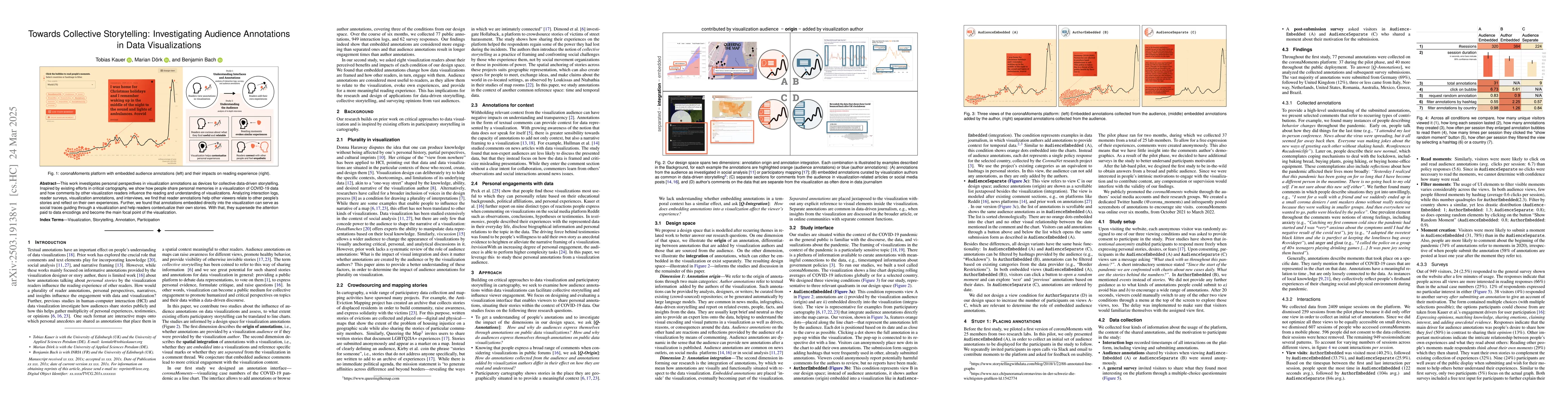 Thumbnail for Towards Collective Storytelling: Investigating Audience Annotations in
  Data Visualizations