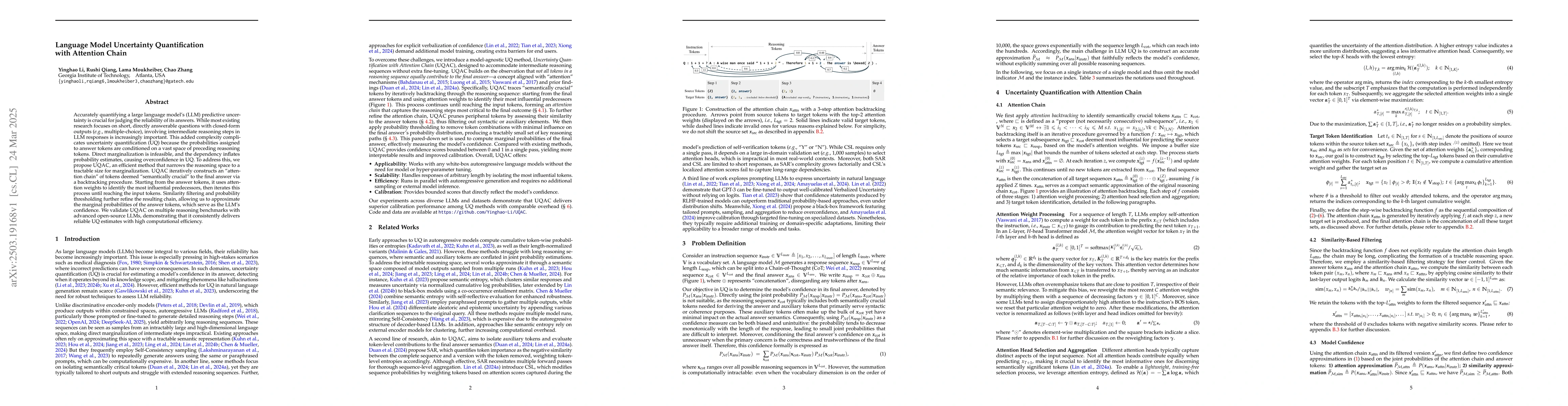 Thumbnail for Language Model Uncertainty Quantification with Attention Chain