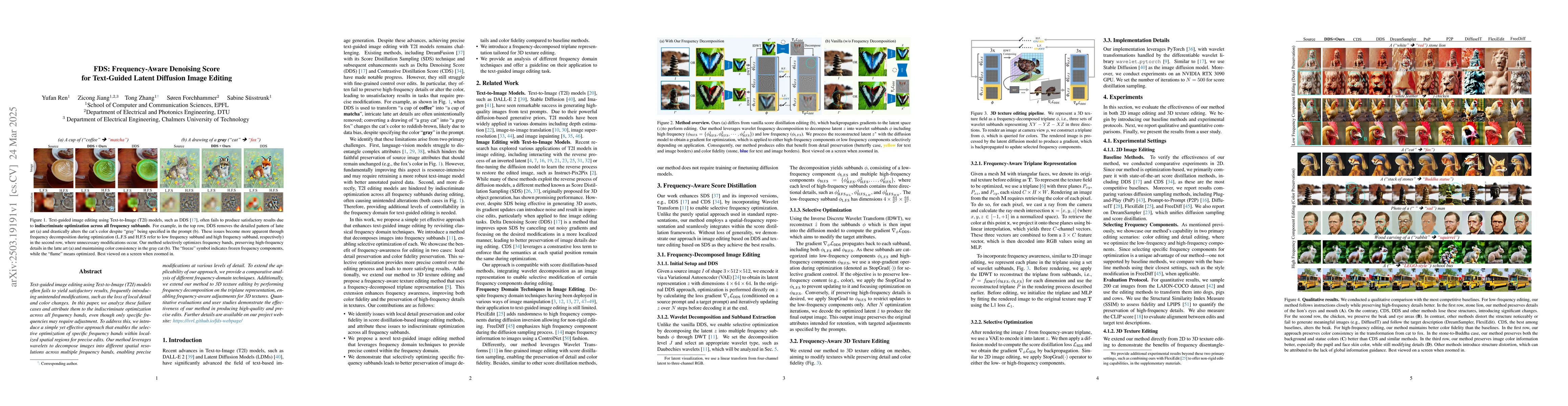 Thumbnail for FDS: Frequency-Aware Denoising Score for Text-Guided Latent Diffusion
  Image Editing