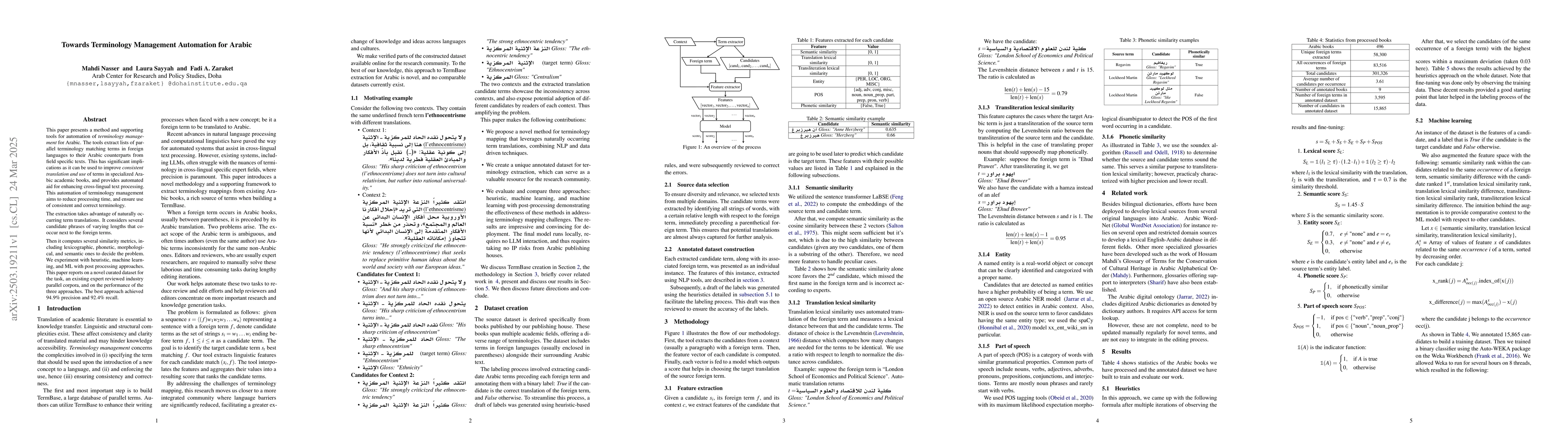 Thumbnail for Towards Terminology Management Automation for Arabic