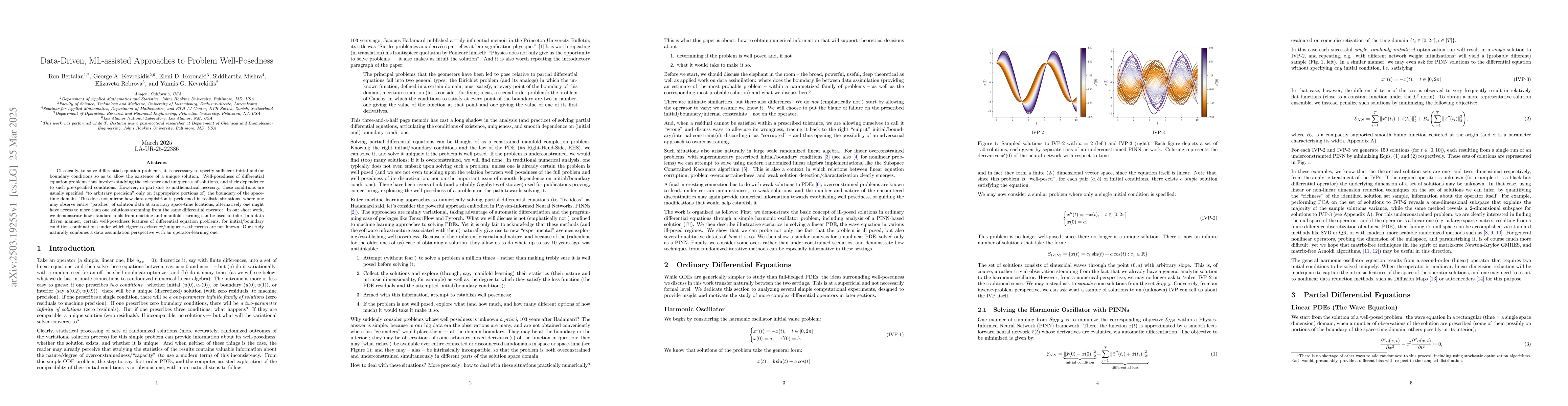 Thumbnail for Data-Driven, ML-assisted Approaches to Problem Well-Posedness