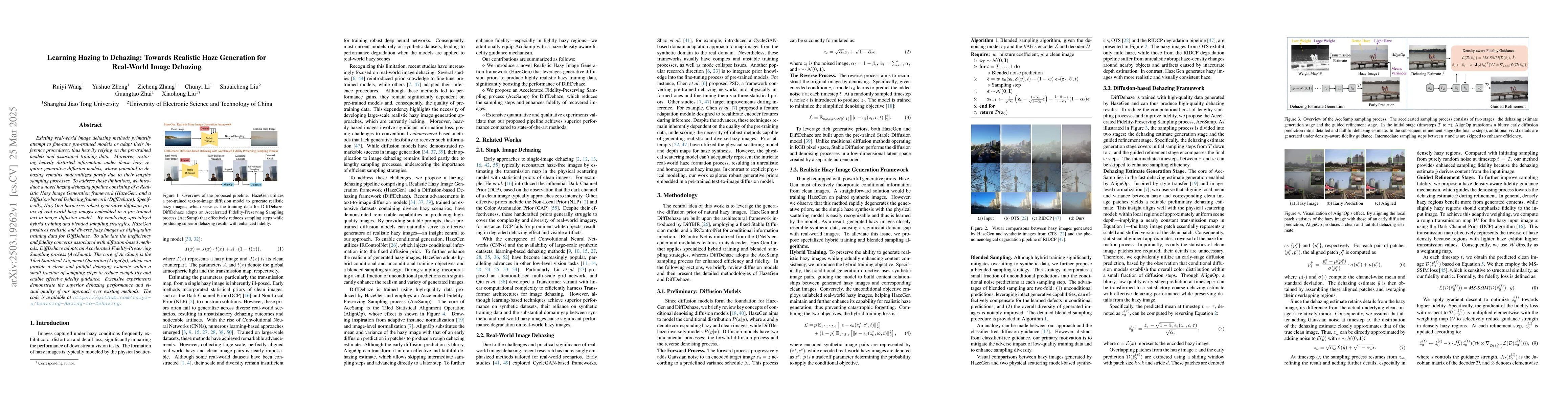 Thumbnail for Learning Hazing to Dehazing: Towards Realistic Haze Generation for
  Real-World Image Dehazing