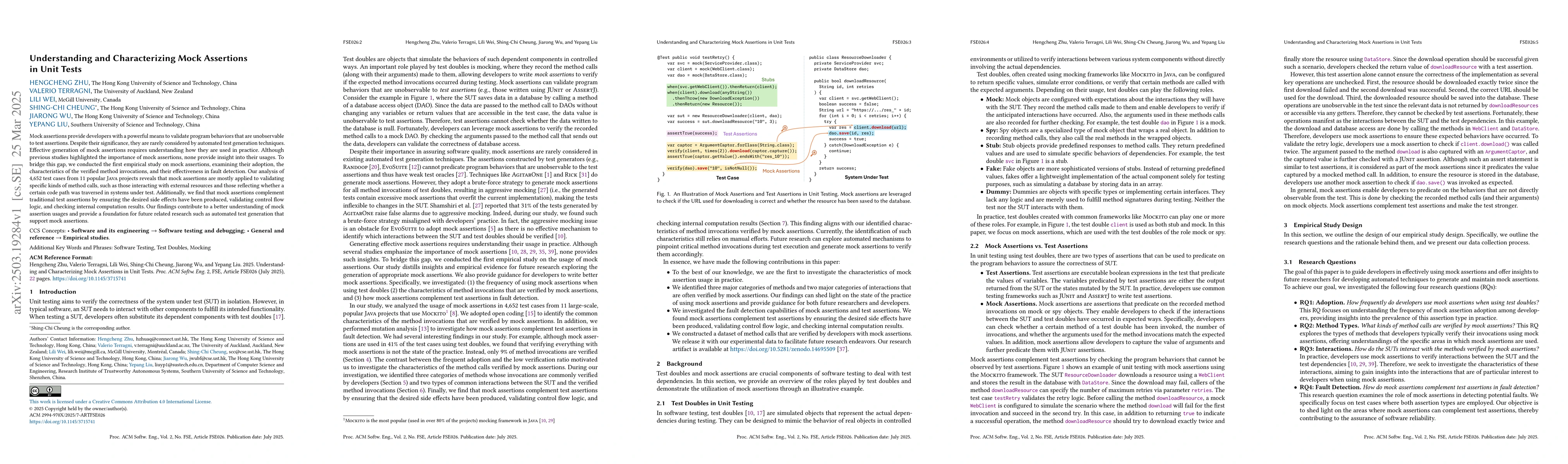 Thumbnail for Understanding and Characterizing Mock Assertions in Unit Tests