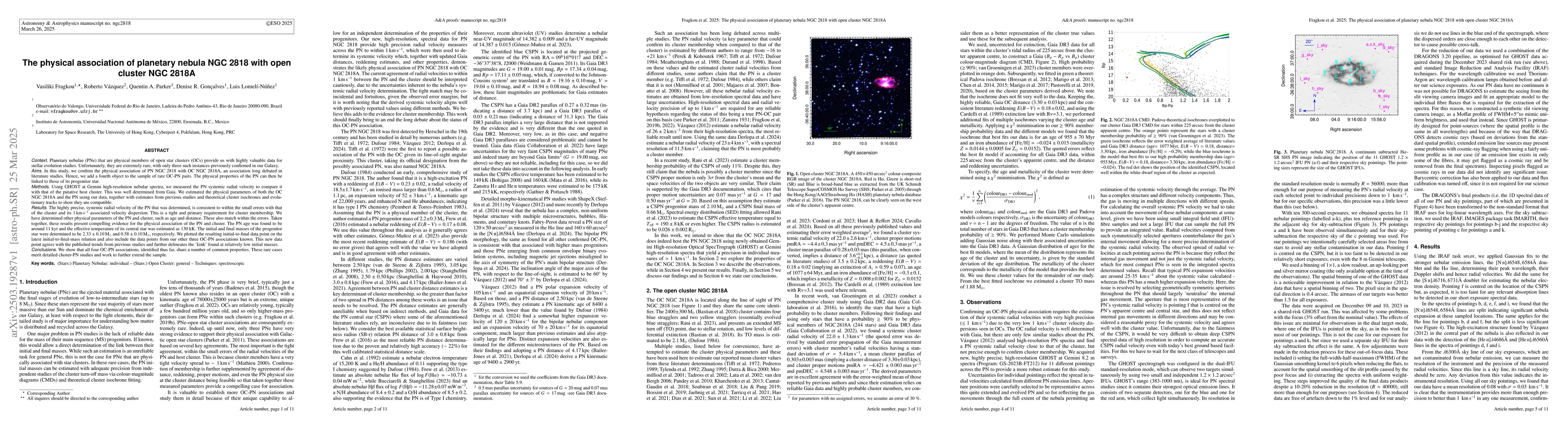Thumbnail for The physical association of planetary nebula NGC 2818 with open cluster
  NGC 2818A