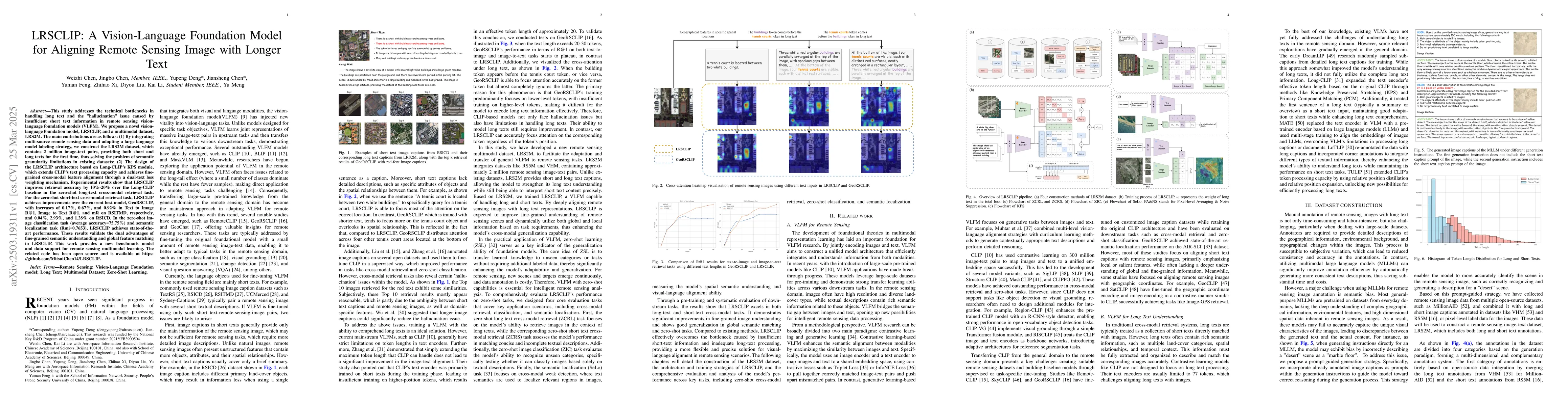 Thumbnail for LRSCLIP: A Vision-Language Foundation Model for Aligning Remote Sensing
  Image with Longer Text