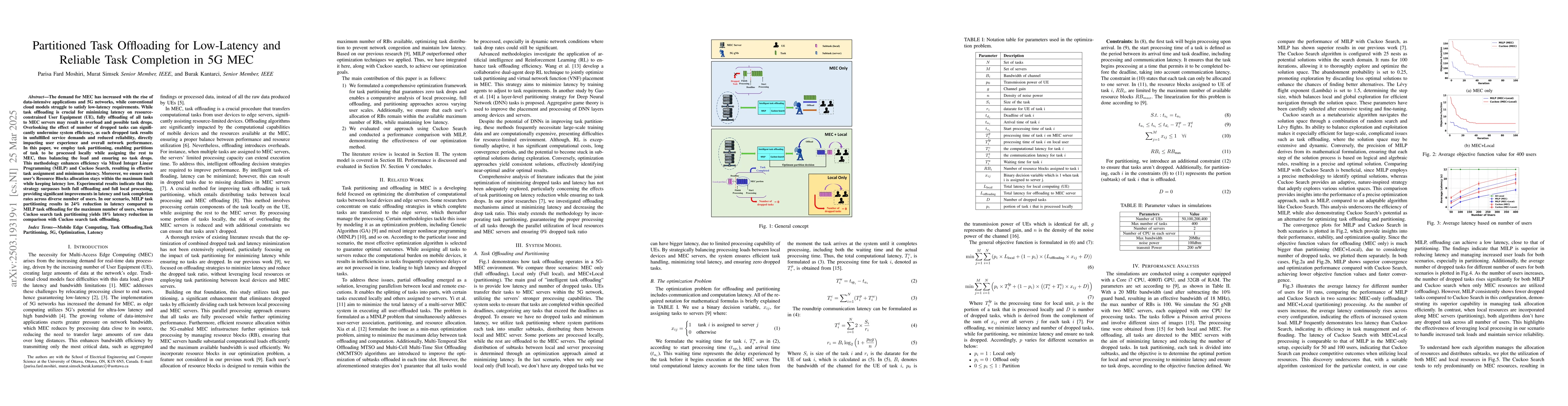 Thumbnail for Partitioned Task Offloading for Low-Latency and Reliable Task Completion
  in 5G MEC
