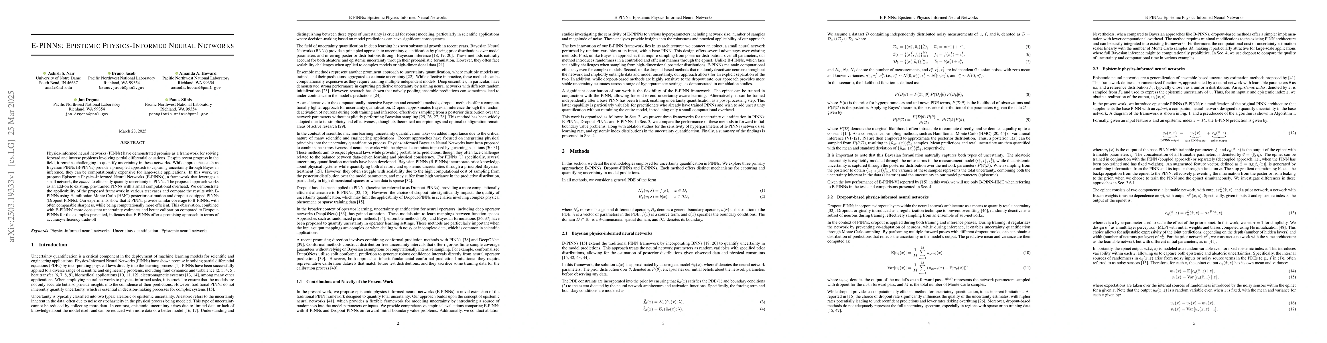Thumbnail for E-PINNs: Epistemic Physics-Informed Neural Networks