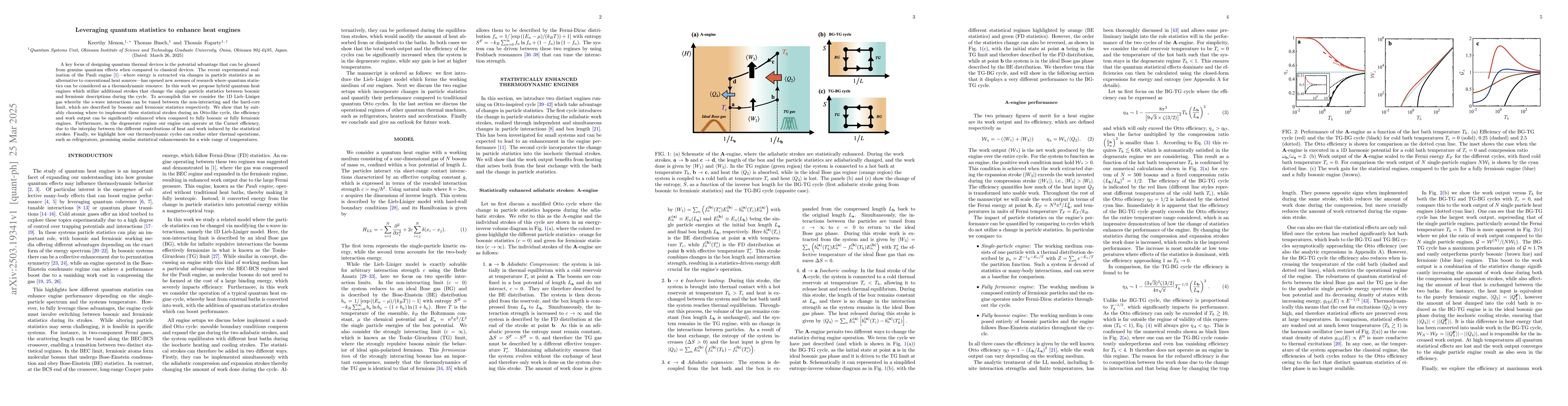 Thumbnail for Leveraging quantum statistics to enhance heat engines
