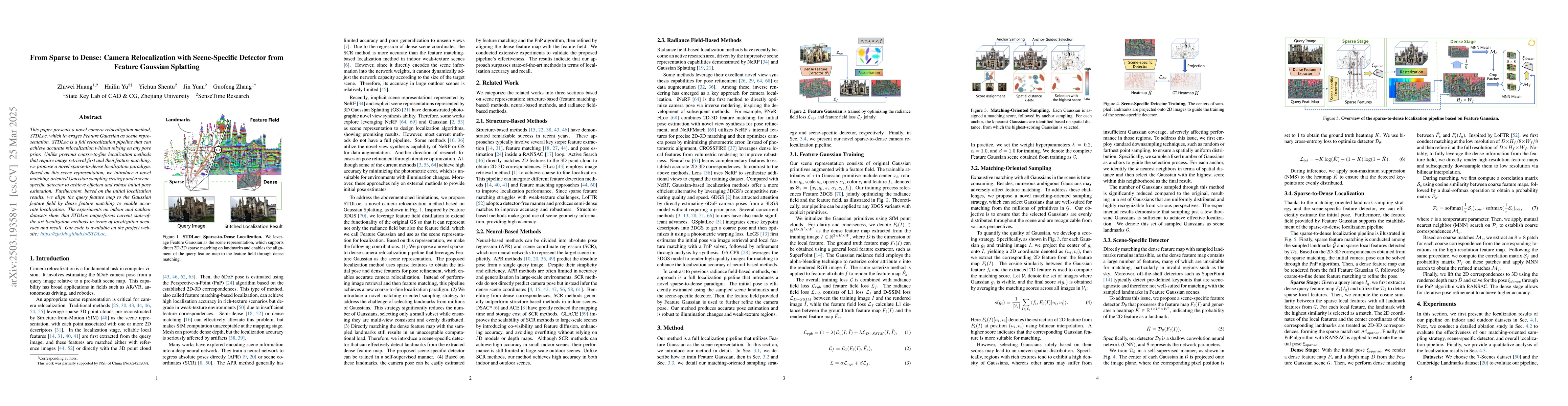 Thumbnail for From Sparse to Dense: Camera Relocalization with Scene-Specific Detector
  from Feature Gaussian Splatting