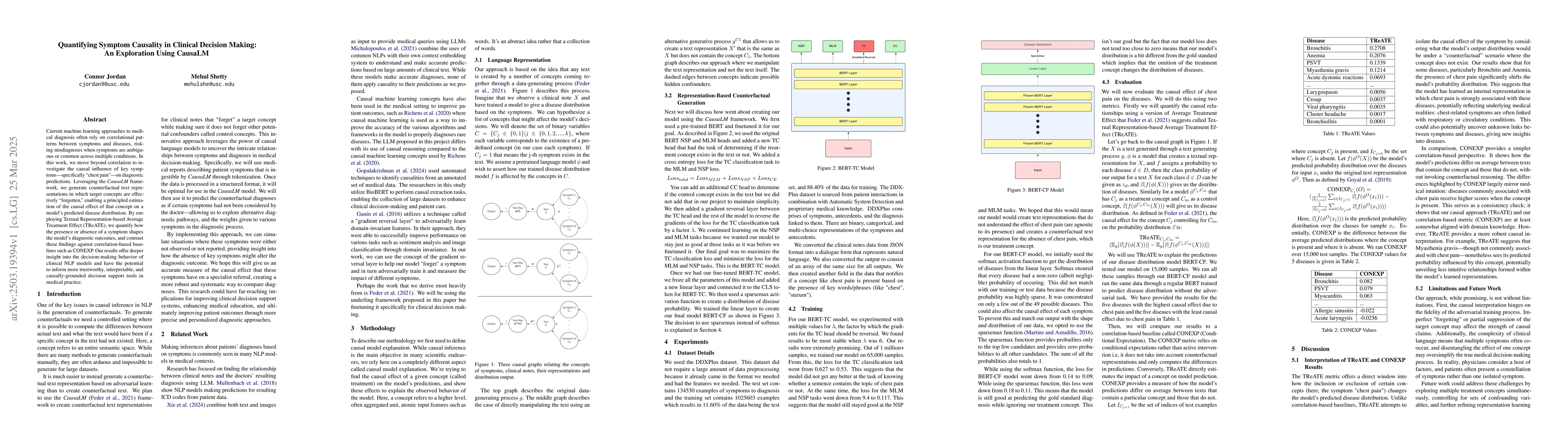 Thumbnail for Quantifying Symptom Causality in Clinical Decision Making: An
  Exploration Using CausaLM