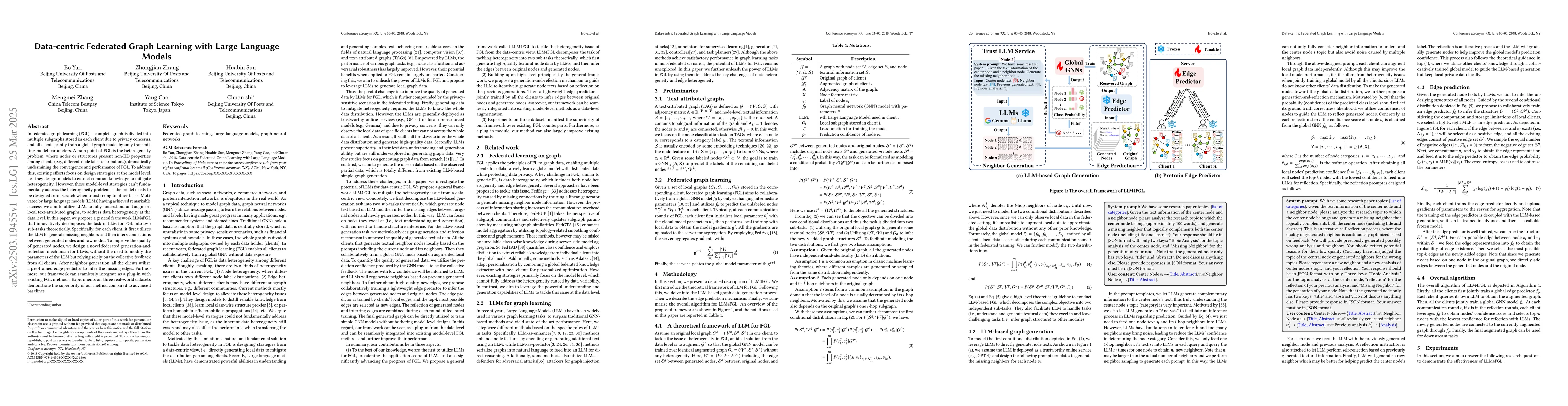 Thumbnail for Data-centric Federated Graph Learning with Large Language Models