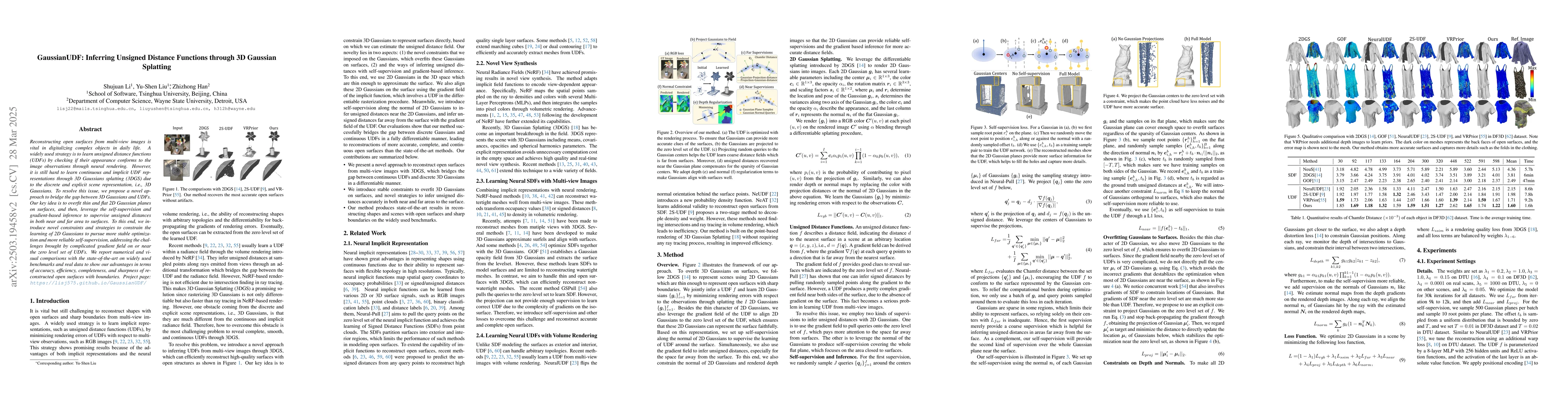 Thumbnail for GaussianUDF: Inferring Unsigned Distance Functions through 3D Gaussian
  Splatting
