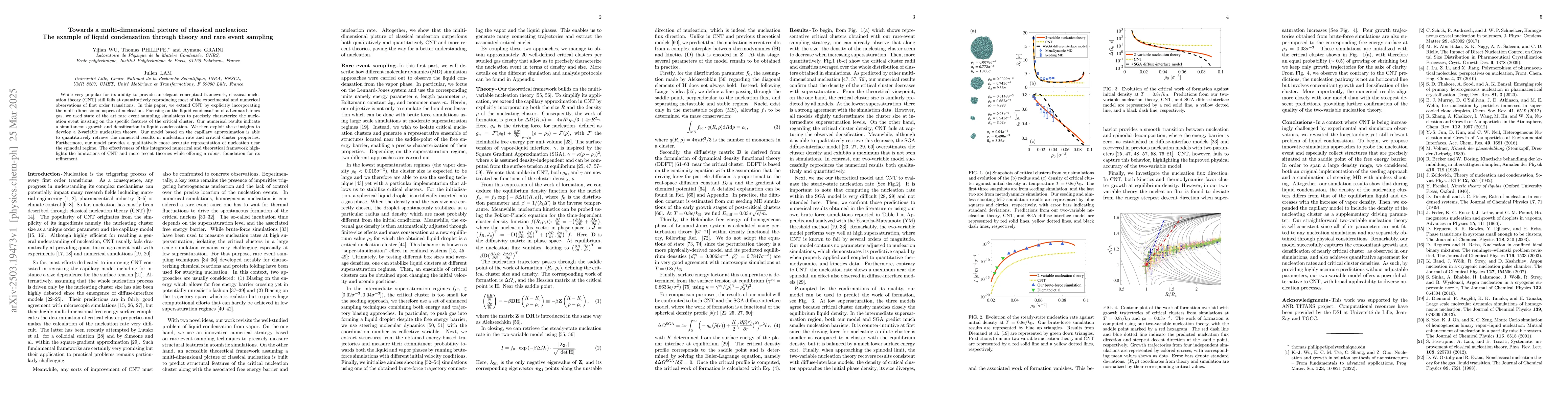 Thumbnail for Towards a multi-dimensional picture of classical nucleation: The example
  of liquid condensation through theory and rare event sampling
