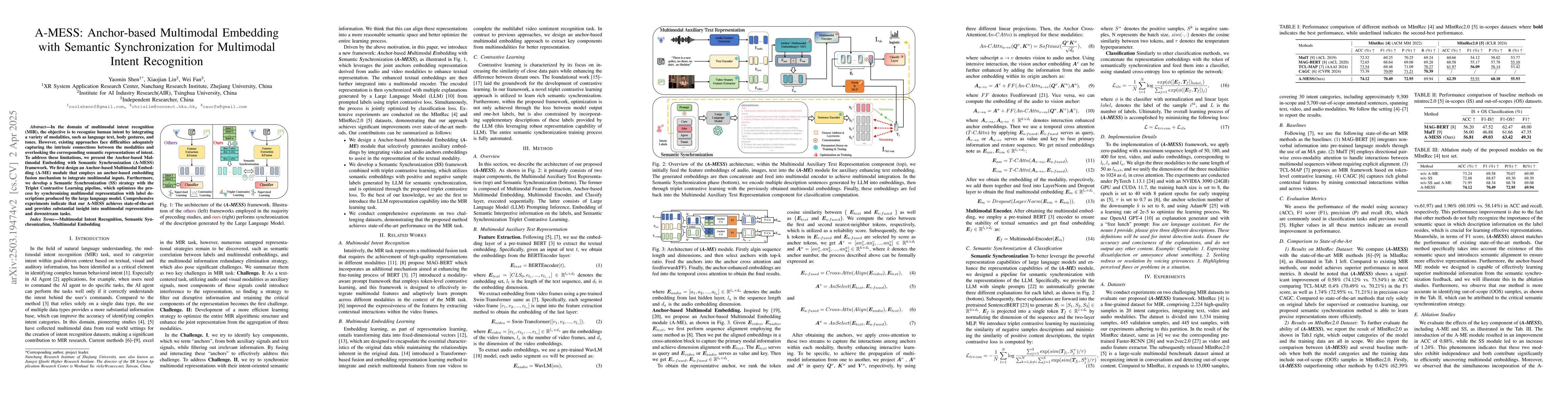 Thumbnail for A-MESS: Anchor based Multimodal Embedding with Semantic Synchronization
  for Multimodal Intent Recognition