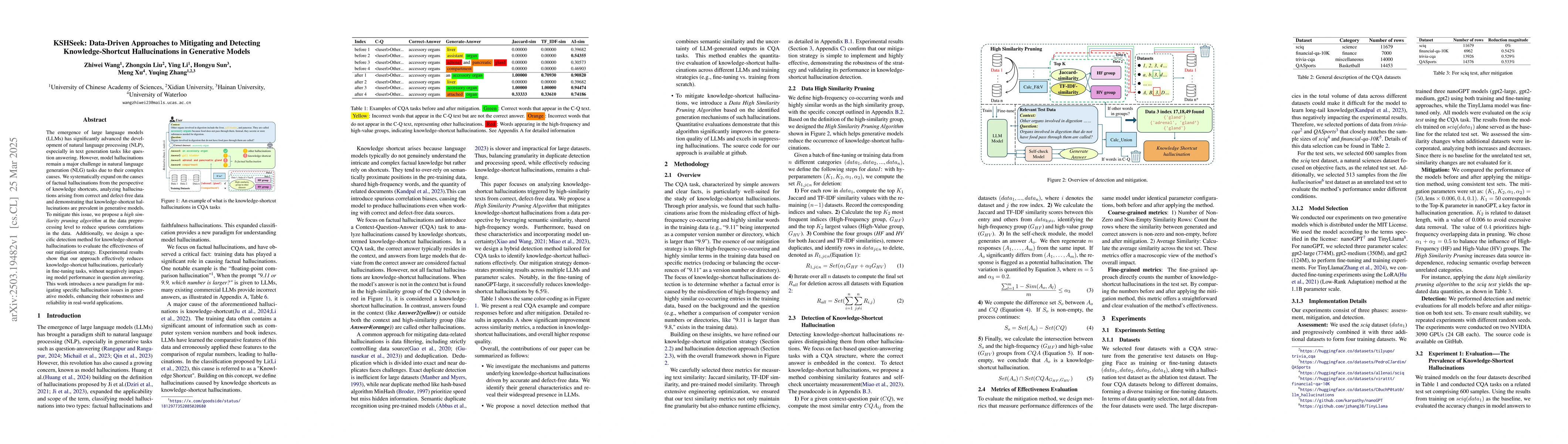 Thumbnail for KSHSeek: Data-Driven Approaches to Mitigating and Detecting
  Knowledge-Shortcut Hallucinations in Generative Models