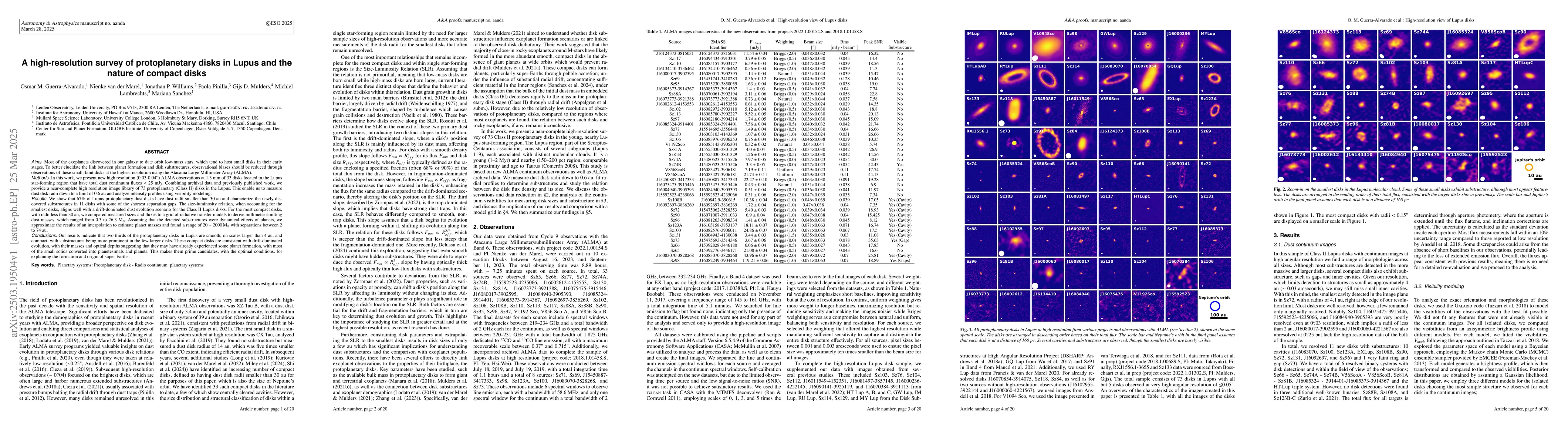 Thumbnail for A high-resolution survey of protoplanetary disks in Lupus and the nature
  of compact disks