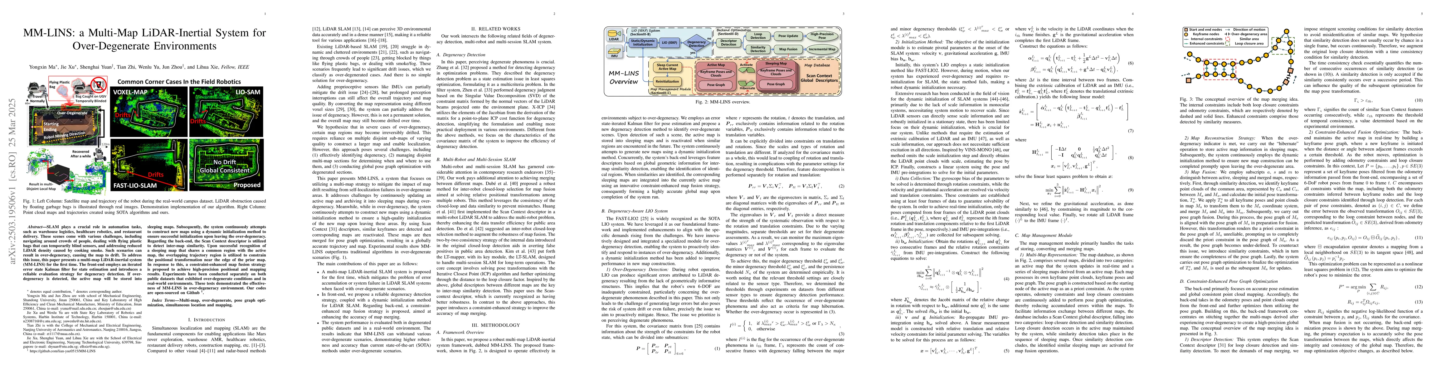 Thumbnail for MM-LINS: a Multi-Map LiDAR-Inertial System for Over-Degenerate
  Environments