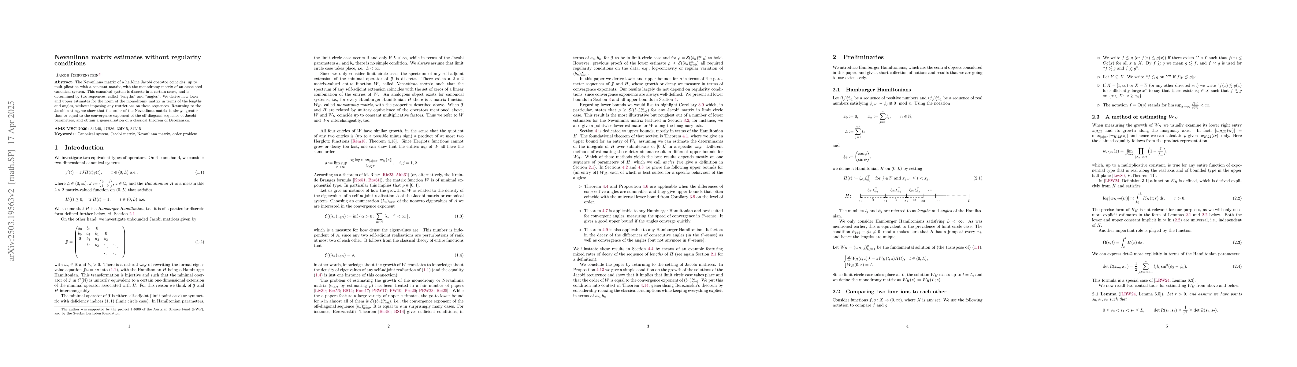Thumbnail for Nevanlinna matrix estimates without regularity conditions