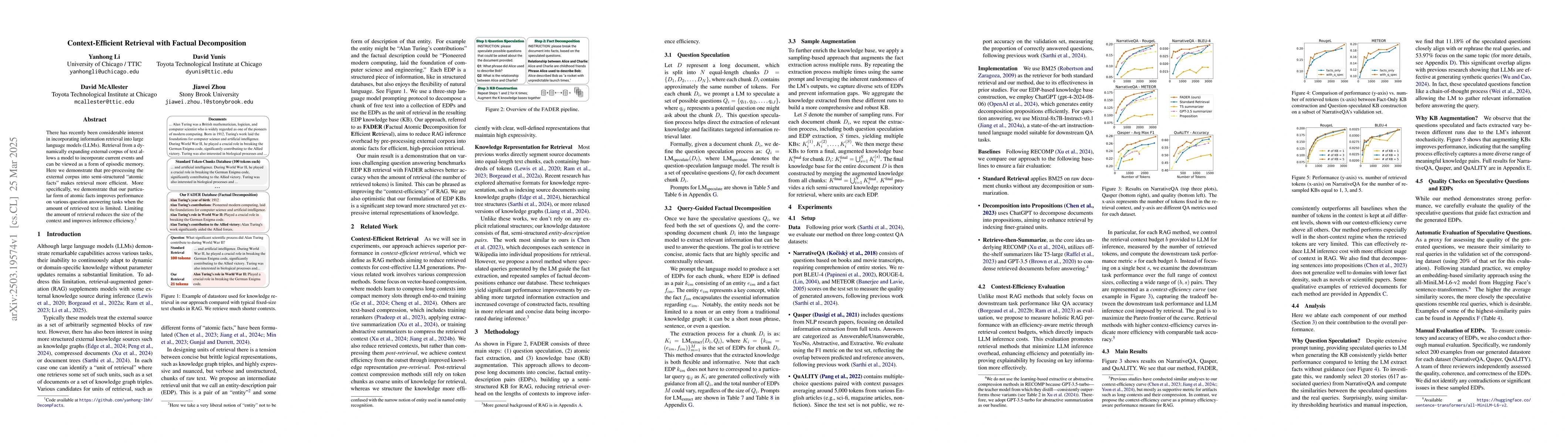 Thumbnail for Context-Efficient Retrieval with Factual Decomposition