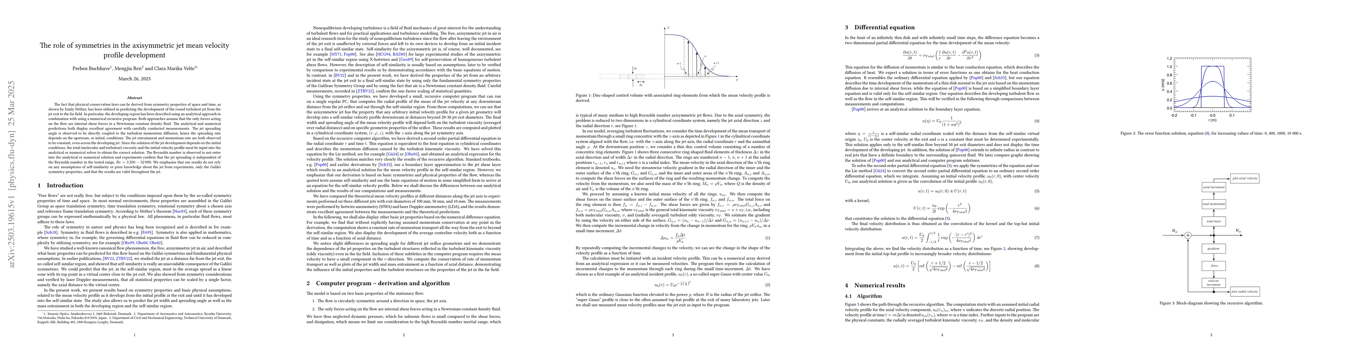 Thumbnail for The role of symmetries in the axisymmetric jet mean velocity profile
  development
