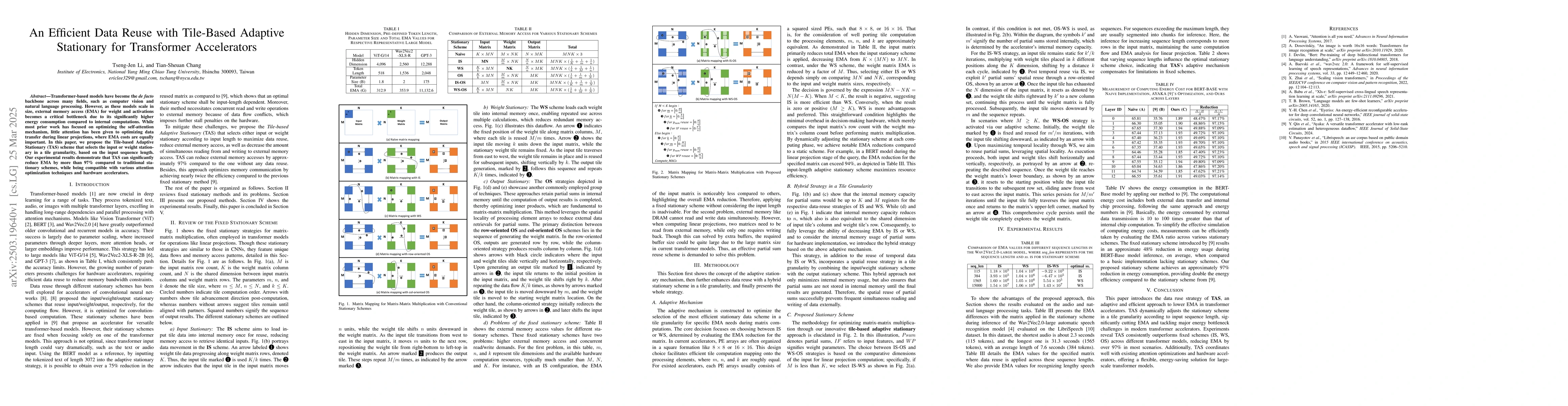 Thumbnail for An Efficient Data Reuse with Tile-Based Adaptive Stationary for
  Transformer Accelerators