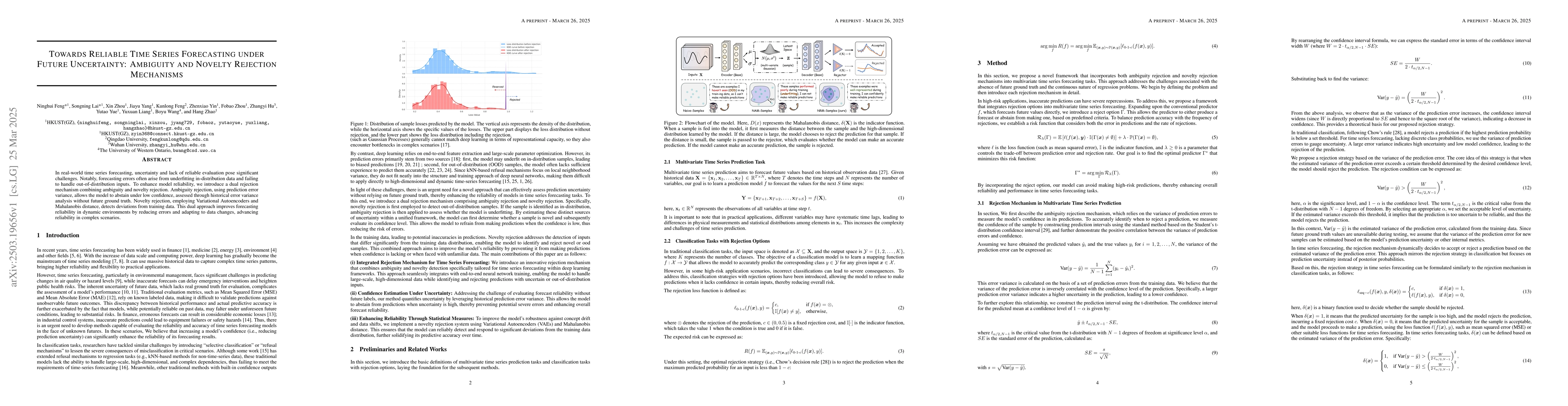 Thumbnail for Towards Reliable Time Series Forecasting under Future Uncertainty:
  Ambiguity and Novelty Rejection Mechanisms